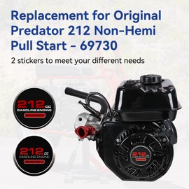 SHIQINHA Recoil Pull Start Assembly Compatible with Predator 212cc 196cc 6.5HP Non Hemi 69730 Engine Coleman CT200U BT200X Mini Bike KT196 Go Kart Generator Lawn Mower with Pulley Cup 212 Sticker