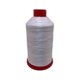 UV Resistant Bonded Polyester Sewing Thread for Upholstery, Outdoor, Marine 8 oz (Tex 90, White)
