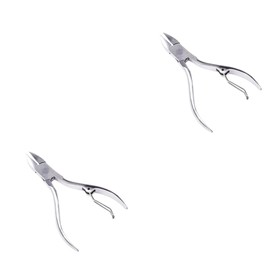 FOMIYES 2pcs Stainless Mouth Cuticle Nipper Precision Trimmer for Effortless Manicure Pedicure Lightweight Durable for Overgrown Cuticles Dead Skin Removal