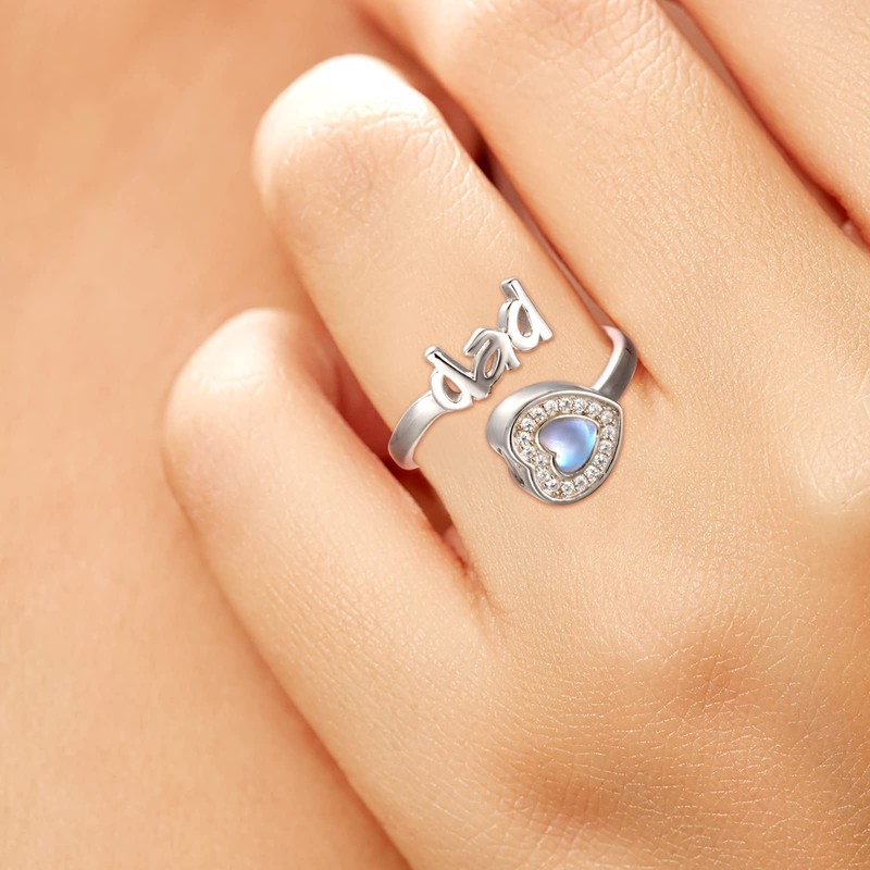 Sterling Silver Urn Ring for Ashes: 925 Parents Ash Memorial