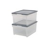 CleanPEAK Set of 2 Medium 5 Litre Plastic Stackable Storage