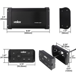 velex Powersport Class D Amp Amplifier 150W x 2 Marine on Boats UTV ATV Golf Carts and Boats Bridgeable