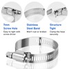 20 Pack 2 1/4 Inch Hose Clamp, Stainless Steel Hose