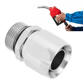 Fuel Hose Swivel Connector, 1Pcs Hose Fitting Connector 1 Inch Thread for Fuel Nozzle, Gun‑Hose Swivel Joint Fuel Dispenser Accessories(Stupid Connector)