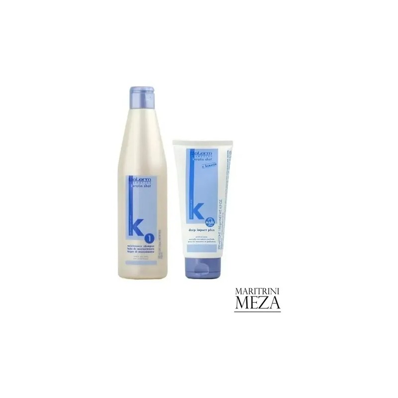 Keratin Shot Kit De Mantto Salerm Shampoo Y Mask Alaciados