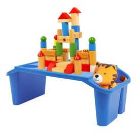 LIAPDG 6 Pack Lap Desk Trays, Plastic Breakfast Laptop Trays with Side Pockets Surf Desk Portable Activity Table at Family, School Load-Bearing Capacity 11.02 Lbs Recommend Age 1-9 Years Old