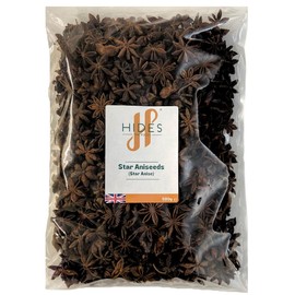Hides Fine Foods - Star Aniseeds (Star Anise) 500g - GMO Free - Suitable for Vegetarians - Spice Staple -Southeast Asian Cuisine - Chinese Cooking - Vietnamese Cooking