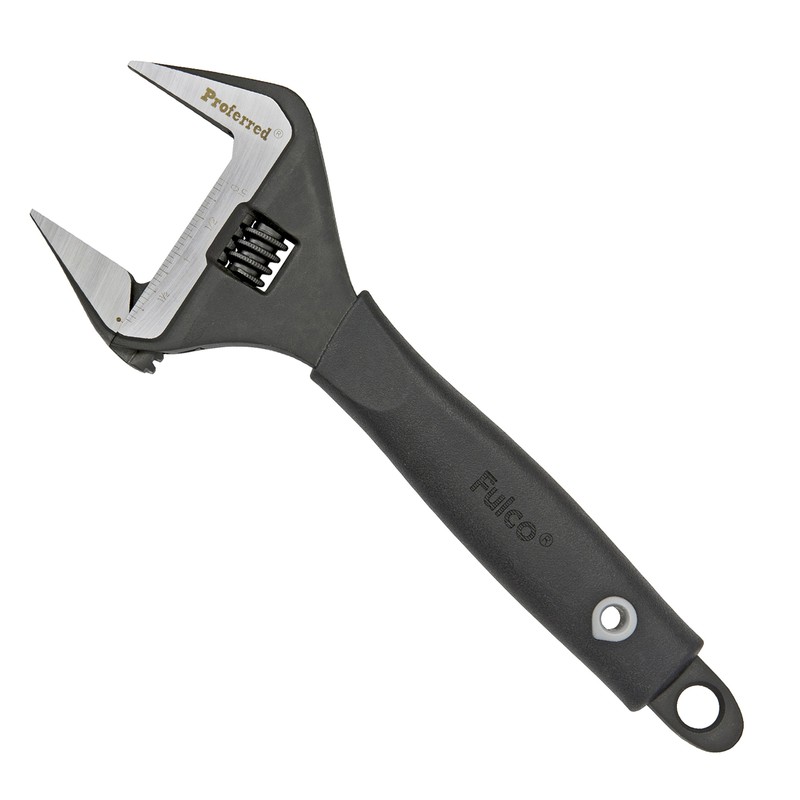 Proferred Plumbing Adjustable Wrench, Black Phosphate Finish, 4 Available Size
