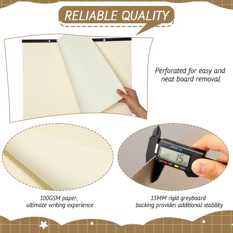 Fainne Large Engineering Graph Paper Pad 22''x17'' Landscape 4" x