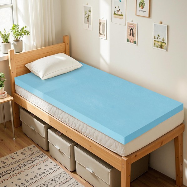 SyMax Twin Mattress Topper, Gel Infused Memory Foam Mattress Topper,