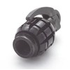 4 x valve caps, hand grenade, colour: black, valve cap,