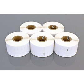 vhbw Set of 5 label rolls 41 mm x 89 mm (300 labels) compatible with Dymo LabelWriter LW450 Duo, LW450 Twin Turbo label printer