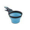 Dexas Popware for Pets Collapsible KlipScoop, 2 Cup Capacity, Gray/Blue