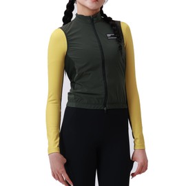 INBIKE Lightweight Cycling Vest for Women, Water Resistant Windproof Sleeveless Running Vest, Breathable Reflective Green XL