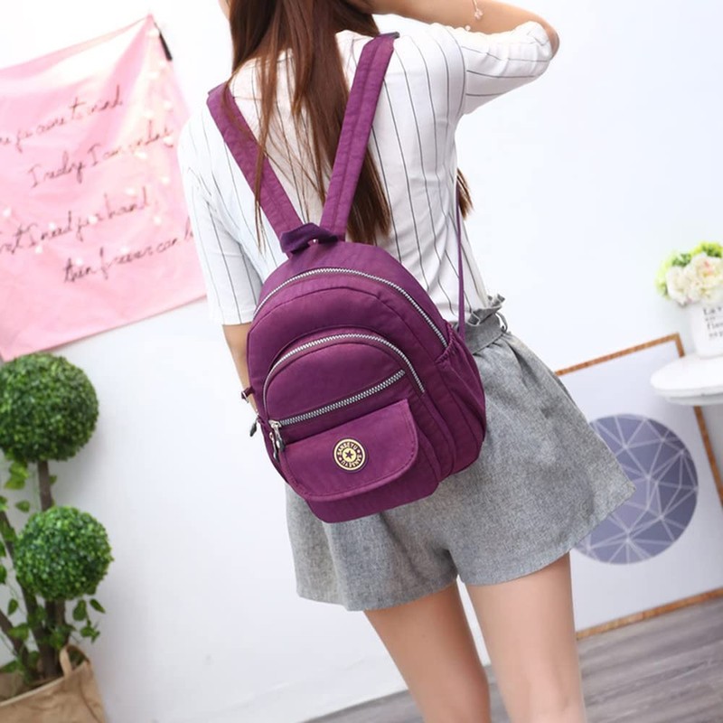 Laneko Mini Nylon Backpacks for Women Small Backpack Purse Lightweight