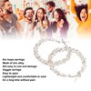 5 Pair Silver Hoop Earrings Retro Simple Lightweight Zinc Alloy