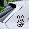 2Pack Finger Peace Sign Stickers,5.9"x4", Suitable for Laptops, Helmets, Cars,