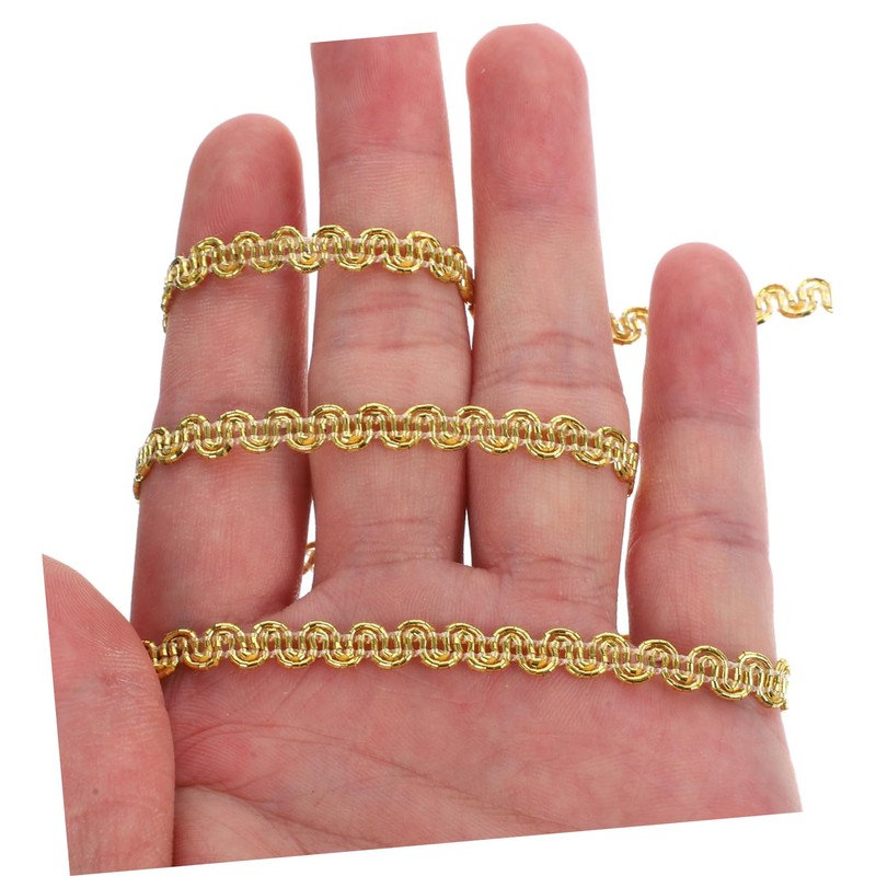 SEWACC 0.6cm 10m Curved Braided Gimp Trim Ribbon for Christmas
