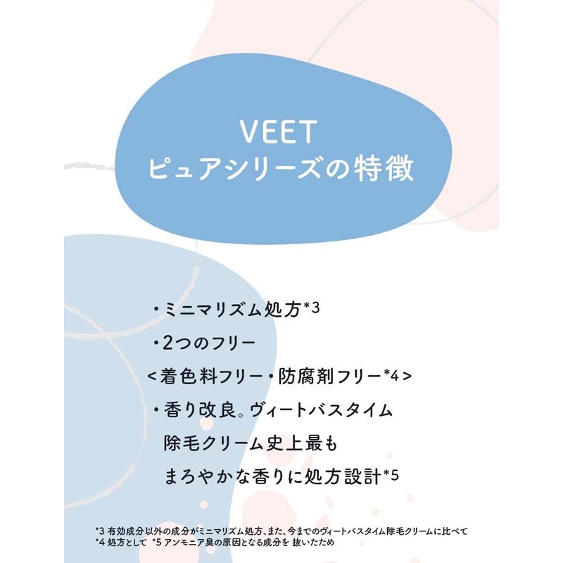 Vito Veet Pure Bath Time Hair Removal Cream for Sensitive