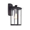 Chloe Lighting QUILL Transitional 1 Light Textured Black Outdoor Wall