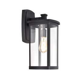 Chloe Lighting QUILL Transitional 1 Light Textured Black Outdoor Wall Sconce 17" Height
