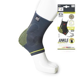 Neo-G Ankle Brace Ankle Compression Sleeve with Silicone Joint Cushions – Sprained Ankle Support for Men and Women – Breathable Targeted Compression for Sports and Daily wear - Active Plus (Large)