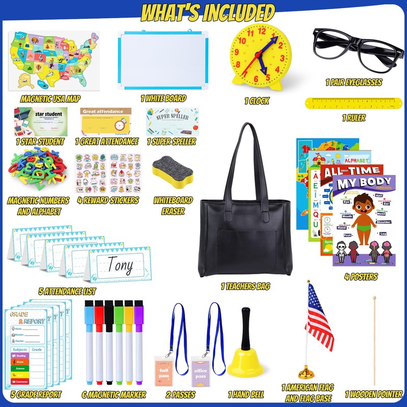 Gifts2U Kids Teacher Play Sets, Pretend Play School Teacher Plays