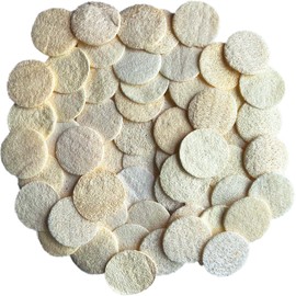 54 pcs/Set Natural Exfoliating Face Pad Loofah Sponge Facial Brush - Makeup Remover - Shower Scrubber - Remove Dead Skin - Body Bath Spa for Men & Women - Renewable Resource - Pack of 54