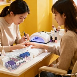 Caja de herramientas de manicura de almacenamiento de uñas, 4 unidades, caja personal de almacenamiento, caja organizadora para suministros de pedicur