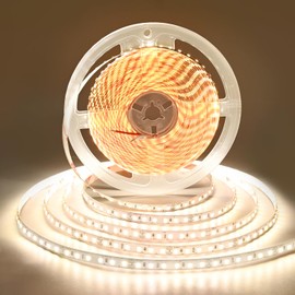 24V LED Strip Lights SMD 2835 Dimmable Tape Light 16.4FT 4000K Natural White 600Leds Density UL Premium Ultra Bright CRI 96+ Strip for Ceiling Commercial Task Lighting(No Adapter or Controller)