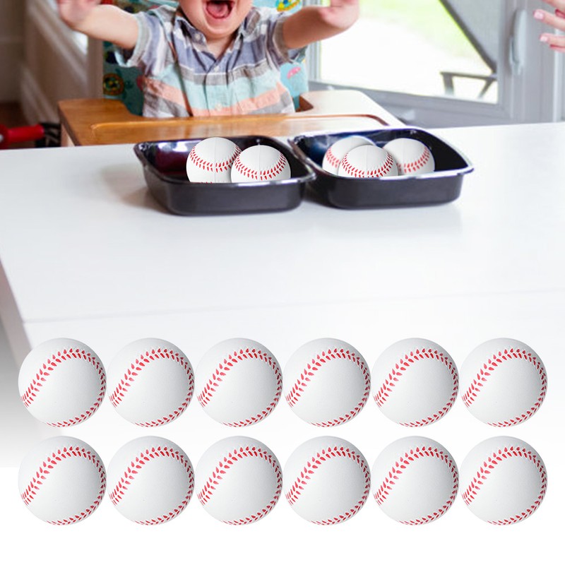 12PCS 6.3CM Children Playground Full Core Soft EVA Elastic Ball