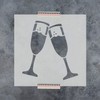 Champagne Glasses Stencil Template for Walls and Crafts - Reusable