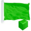 G128 5 Pack: Solid Lime Green Color Flag 2.5x4 Ft