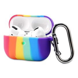 HXT AirPods Pro Case, Cute, Stylish, Airpods Pro Cover, Popular, Convenient, Waterproof, Compatible with Airpods Pro (Rainbow)