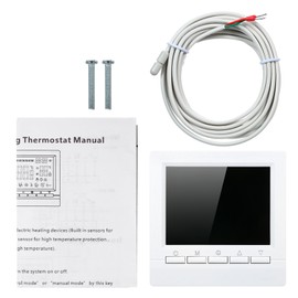 Smart Thermostat Digital Temperature Controller LCD Display Week Programmable Electric Floor Heating Thermostat for Home School Office Hotel 16A