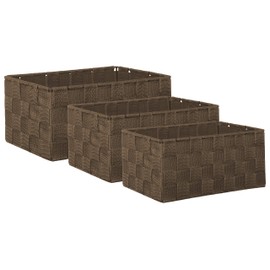 Brandsseller Decorative Storage Box – Rattan Look, Set of 3