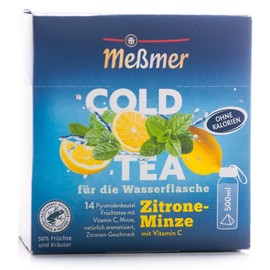 Meßmer Cold Tea Zitrone-Minze, 14 Pyramidenbeutel, 3er Pack