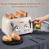 CUSIMAX Toaster 4 Slice, Retro Toaster with Wide Slots for
