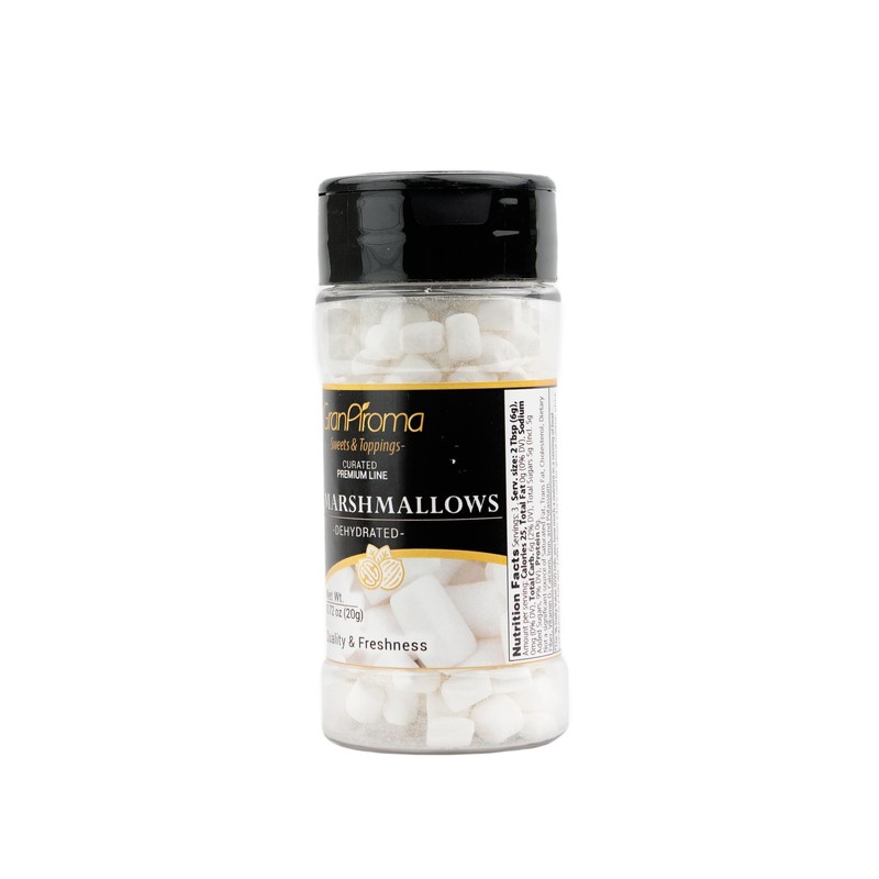 GranAroma Dehydrated Marshmallows, Crunchy, Perfect for Hot Cocoa, Cereal Topping,