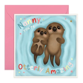 Central 23 - Birthday Card For Nanny - 'Nanny You’re Otterly Amazing' - Grandma Mother's Day Card - Happy Bday Nanna Cards - Comes With Cute Stickers