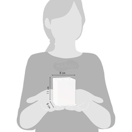 Maildor - Ref 102307MD - White Pencil Pot to Decorate - 11 x 8 x 8cm, Divided Into 4 Sections For Sorting - Decorate with Pens, Pencils, Paints & Stickers