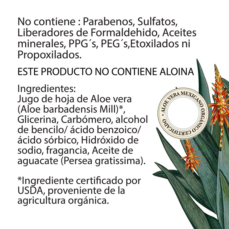 GEL HIDROREFRESCANTE 97% ALOE VERA ORGÁNICO