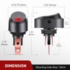 Nilight 5PCS LED Lighted Rocker Switch 12V Illuminated ON Off