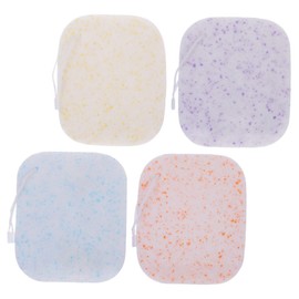 PACKOVE 4Pcs Exfoliating Facial Sponges Portable Face Cleaning Tools for Makeup Removal and Deep Cleansing Soft and Thickened Design for Gentle Exfoliation Skincare Accessories