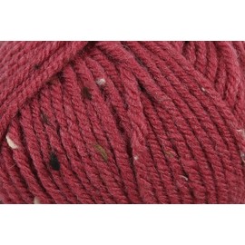 Tweed Chunky Yarn | #4 Medium Worsted | Aran | 80% Acrylic, 15% Merino Wool, 5% Viscose | Soft and Thick | Yarn for Knitting | Yarn for Crocheting | Tweed Wool | Tweed Yarn (1 Pack, 3360 Ruby)
