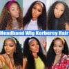 Human Hair Headband Wig No Lace Front Headband Wig Deep