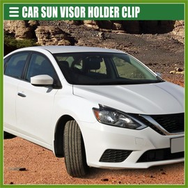 HOPESPANNER Car Sun Visor Holder Clip, Sun Visor Bracket Hook Clips Hanger, for Nissan Sentra 2015-2019, Plastic, No.96409CG000, Gray, 2pcs Vehicle Components