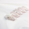 White Glitter Handmade Nail Tips - Clear / 하얀 반짝임