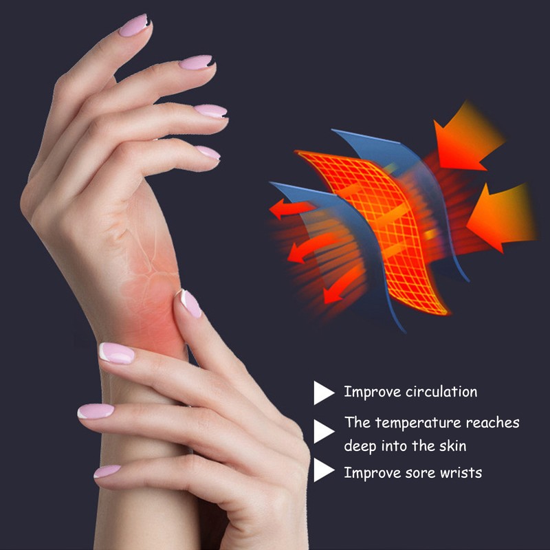 Electric Heated Wrist Brace 3 Temperature Gears Hot Compress 360