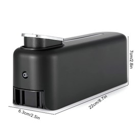 Hapivida Dispensador de Jabón Manual, Dispensador de Jabón de Manos Comercial Moderno Champú Montado en la Pared Contenedor de Gel Líquido para Baño Cocina Hotel Restaurante 300 ml (Negro)